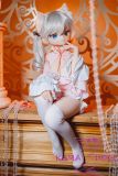 MW Girl Anime Sex Doll 85cm #001 Head – Grey Haired Mini Catgirl Sex Doll