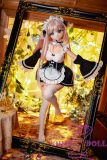MW Girl Anime Sex Doll 85cm #002 Head – Pink-Haired Mini Maid Sex Doll