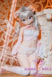 MW Girl Anime Sex Doll 85cm #001 Head – Grey Haired Mini Catgirl Sex Doll