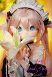 Close-up of #001 head with pink hair and maid headband