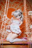 MW Girl Anime Sex Doll 85cm #001 Head – Grey Haired Mini Catgirl Sex Doll
