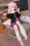 MW Girl Anime Sex Doll 115cm #013 Silicone Head – Pink Hair Sailor Uniform Doll with Glasses