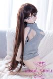MW Girl Anime Sex Doll 85cm #004 Head – Brown-Haired Cutie in Open-Front Sweater