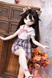 MW Girl Anime Sex Doll 85cm #009 Head – Mini Doll in Pink JK Uniform with Brown Hair