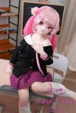 MW Girl Anime Sex Doll 115cm #013 Silicone Head – Pink Hair Sailor Uniform Doll with Glasses