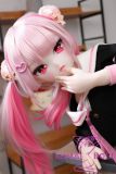 MW Girl Anime Sex Doll 115cm #013 Silicone Head – Pink Hair Sailor Uniform Doll with Glasses
