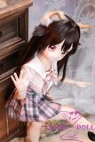 MW Girl Anime Sex Doll 85cm #009 Head – Mini Doll in Pink JK Uniform with Brown Hair