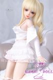 MLW M1 head  Mini Doll 60cm High-grade silicone material love doll normal breast  mini doll sexable Natural Skin in White Outfit