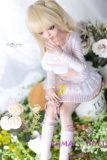 MLW M1 head  Mini Doll 60cm High-grade silicone material love doll normal breast  mini doll sexable Natural Skin in White Outfit