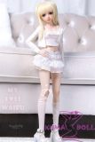 MLW M1 head  Mini Doll 60cm High-grade silicone material love doll normal breast  mini doll sexable Natural Skin in White Outfit