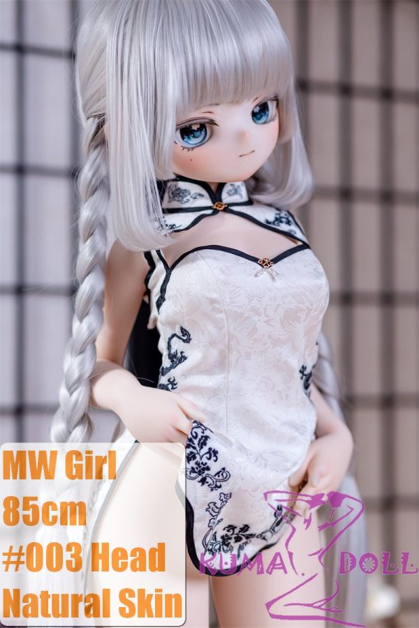 MW Girl Anime Sex Doll 85cm #003 Head – Gray-Haired Chinese Qipao Beauty