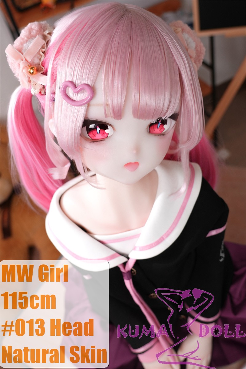 MW Girl Anime Sex Doll 115cm #013 Silicone Head – Pink Hair Sailor Uniform Doll with Glasses