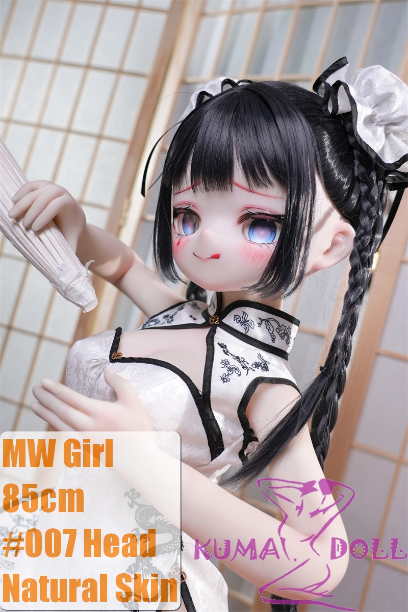MW Girl Anime Sex Doll 85cm #007 Head – Chinese Style Mini Doll in White Qipao