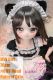 MW Girl Anime Sex Doll 70cm #008 Head – Black-Haired Mini Doll in Cute Maid Outfit