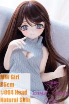 MW Girl Anime Sex Doll 85cm #004 Head – Brown-Haired Cutie in Open-Front Sweater
