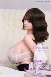 Back view of 70cm Sino Doll torso S53 in white outfit