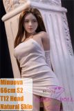 Minuova Doll 66cm S2 Body T12 Head Full Silicone Mini Sex Doll Comes with Outfit + Stand