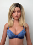 Lusandy Doll Full Silicone Heidi Head 165cm D-cup Sex Doll with Body Make-up with Glasses & Red Hair Hot Nerd Look