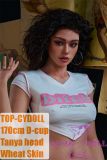 TOP-CYDOLL 170cm D-Cup Tanya Head Full Silicone Doll
