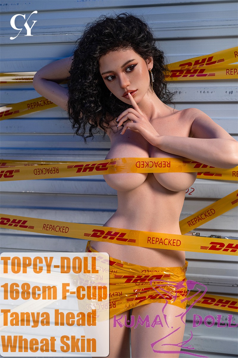 TOP-CYDOLL 168cm F-Cup Tanya Head Full Silicone Doll in Packaging with DHL Tape