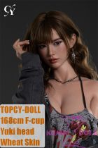 TOP-CYDOLL 168cm F-Cup Yuki Head Full Silicone Doll in Manga-Style Outfit