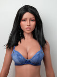 Lusandy Doll Full Silicone Heidi Head 165cm D-cup Sex Doll with Body Make-up with Glasses & Red Hair Hot Nerd Look