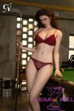 TOP-CYDOLL 176cm E-Cup Evle Head Full Silicone Doll in Red Dress Playing Billiards