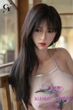 TOP-CYDOLL 168cm F-Cup Zhimin Head Full Silicone Doll in Deep Blue Qipao Dress