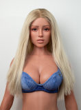 Lusandy Doll Full Silicone Heidi Head 165cm D-cup Sex Doll with Body Make-up with Glasses & Red Hair Hot Nerd Look