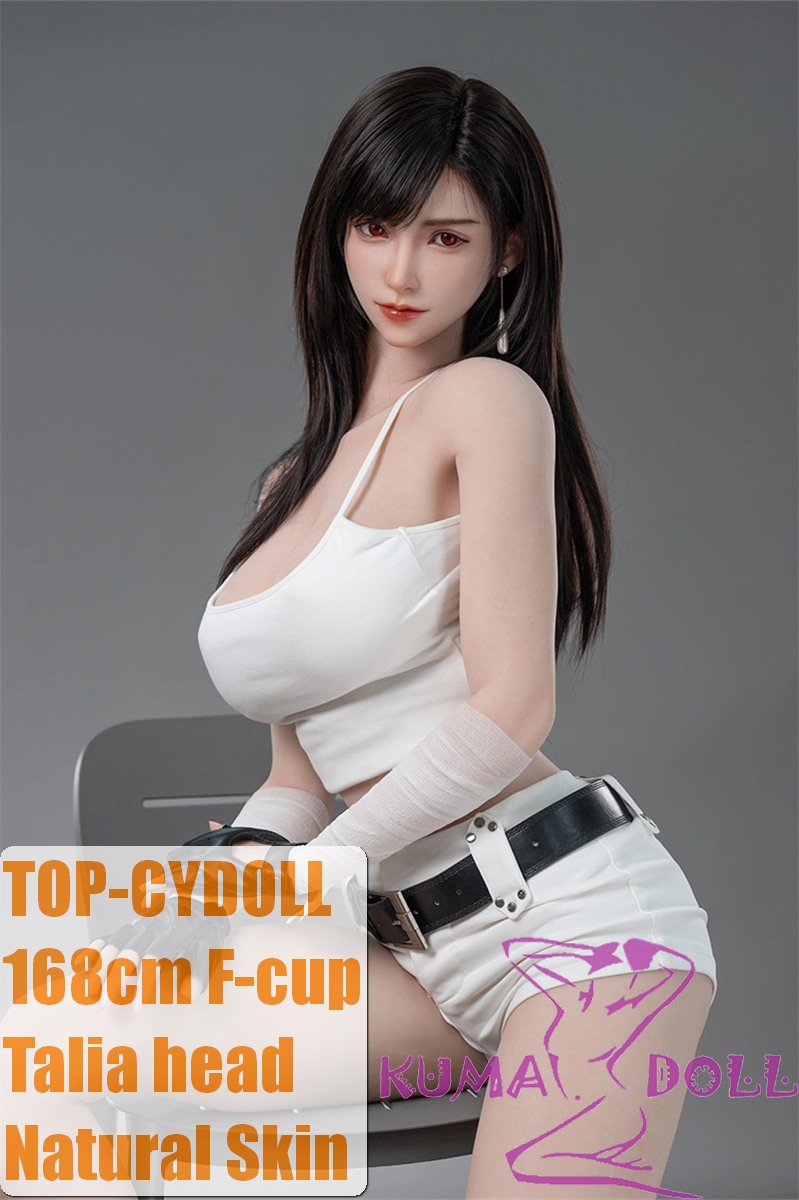 TOP-CYDOLL 168cm F-Cup Tilia Head Full Silicone Doll in Bold Black Hot Girl Outfit