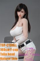 TOP-CYDOLL 168cm F-Cup Tilia Head Full Silicone Doll in Bold Black Hot Girl Outfit