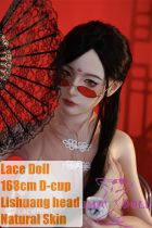 LACE DOLL 168cm D-cup 黎霜(Lishuang) Head Sex Doll Body Material Customizable in Sheer Mesh Cheongsam