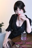 LACE DOLL 168cm D-cup 夏沫(Xiamo) Head Sex Doll Body Material Customizable in Black Suit