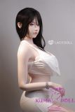 Full body view of 163cm H-cup sex doll in customizable TPE or silicone