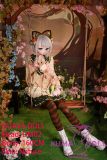 Guavadoll 160cm C-cup DM02 Head Ful PVC Doll 1:1 Life Size BJD Sex Doll White Hair Forest Girl Look with Cat Ears