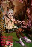 Guavadoll 160cm C-cup DM02 Head Ful PVC Doll 1:1 Life Size BJD Sex Doll White Hair Forest Girl Look with Cat Ears