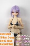 Guavadoll 160cm PVC sex doll with purple hair and black bikini