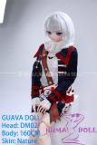 Guavadoll 160cm C-cup DM02 Head Ful PVC Doll 1:1 Life Size BJD Sex Doll White-Haired British-Style Anime Look