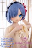 Close-up of GUAVADOLL DM02 head with Rem-style cosplay and detailed expression