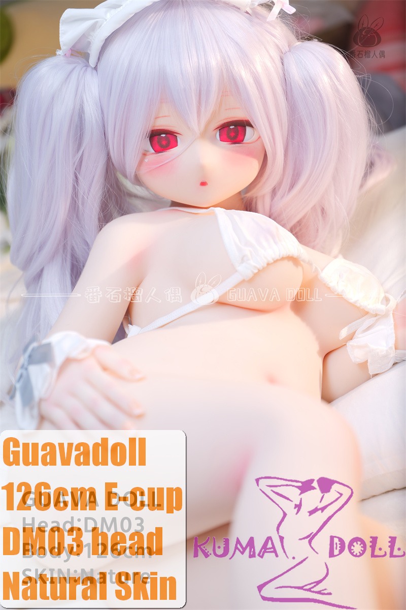 GUAVADOLL Anime Sex Doll Vinyl (PVC) Head+TPE Body 126cm DM03 Head with Purple Hair Red Eyes