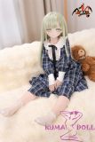 Side profile of MOZU DOLL 115cm Wakaba with soft vinyl Metis head and anime-style eyes