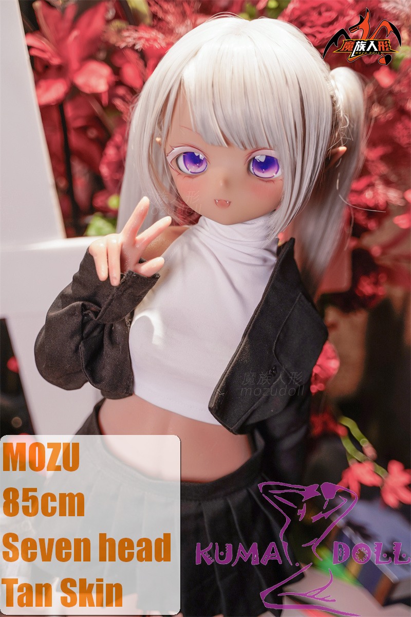 MOZU DOLL 85cm Seven Soft Vinyl Head TPE Body Animie Sex Doll  Silver Hair & Purple Eyes Fantasy Look