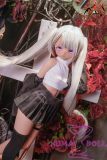 Fantasy-themed mini doll with purple eyes and delicate elven features