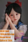 MLW 108cm full silicone sex doll Aya in a blue sailor dress 