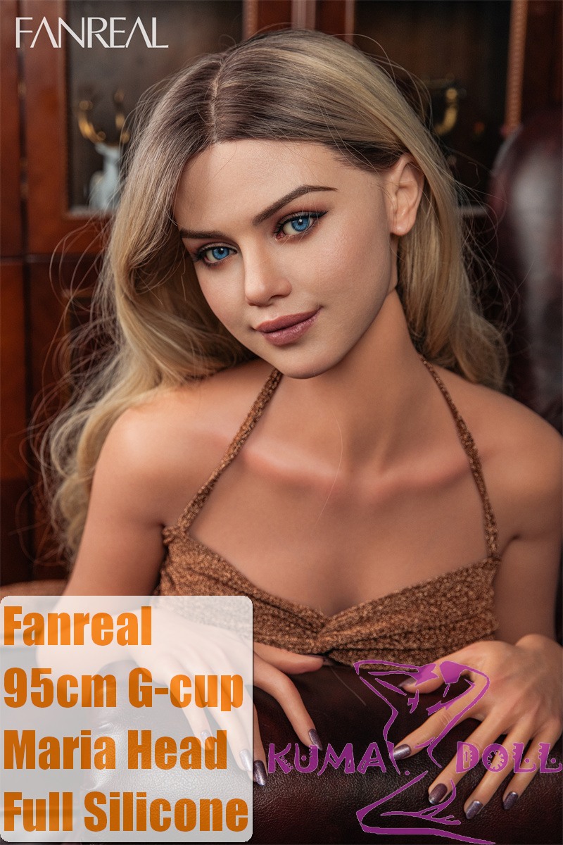 FANREAL 95cm G-Cup Full Size Lifelike Silicone Sex Torso with Maria Head in Strappy Dress