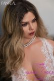 FANREAL 95cm G-Cup Full Size Lifelike Silicone Sex Torso with Carlee Head in White Lace Bodysuit