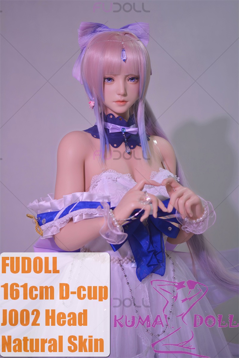 FUDOLL Full Silicone Sex Doll 161cm D-cup #2 Head in Blue Princess Dress