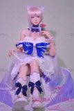 FUDOLL Full Silicone Sex Doll 161cm D-cup #2 Head in Blue Princess Dress