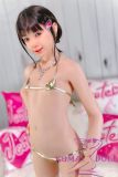 J-cute Doll Full Silicone Sex Doll 149cm/4ft9 A-cup with Silicone Head AGD02 with New Body Makeup in Golden Bikini