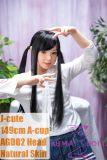J-cute 149cm AGD02 silicone doll wearing a cute short skirt